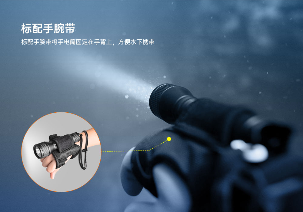 OrcaTorch91抖阴下载 D550多檔潛水手電,磁(cí)控水下手電筒,休閑潛水照明,便攜式水下手電筒