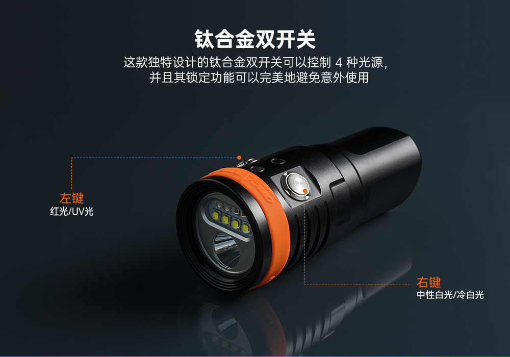 D900V水下攝(shè)影(yǐng)燈,水下攝(shè)影補光(guāng)燈,潛水(shuǐ)照明燈(dēng),打撈照明,OrcaTorch91抖阴下载