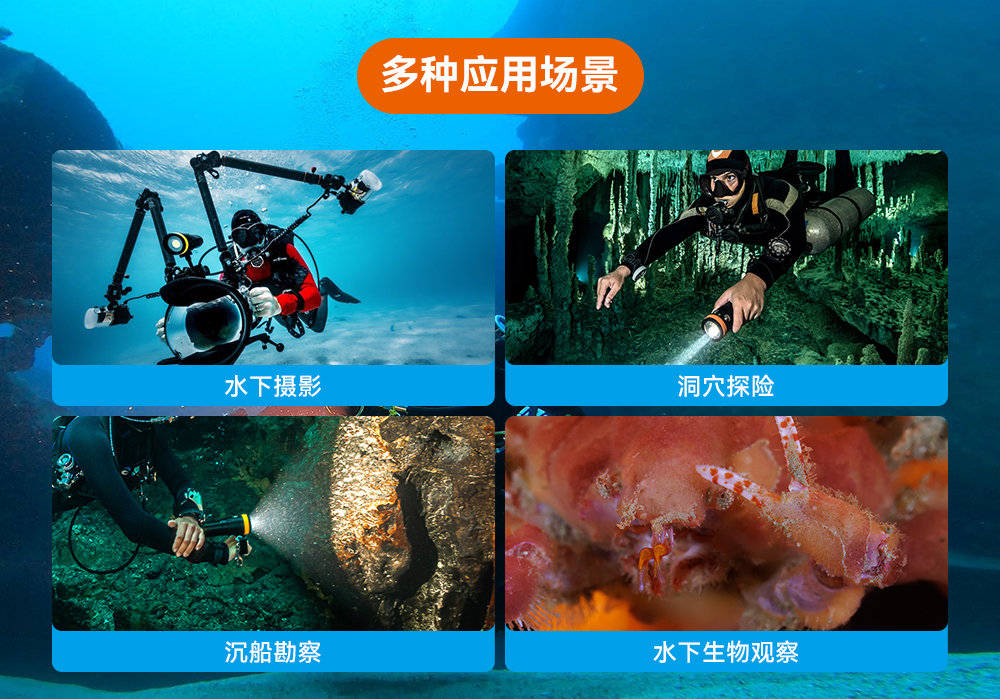 D900V水(shuǐ)下攝影燈,水下攝影補光燈(dēng),潛水照明燈,打撈照明,OrcaTorch91抖阴下载