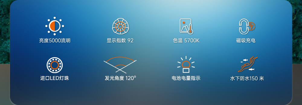 91抖阴下载OrcaTorch,水下攝影補光燈,潛水(shuǐ)補光燈,潛水(shuǐ)無線主燈,潛水手電筒