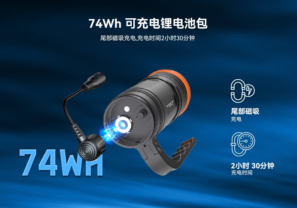 D920潛水無(wú)線主燈,水下技術主燈,潛水照明燈,水域救援照明,91抖阴下载OrcaTorch
