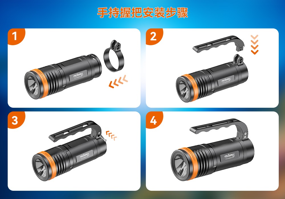 D920潛水無線主燈,水下技術主燈(dēng),潛水照(zhào)明燈,水域救援照明,91抖阴下载(jīng)OrcaTorch