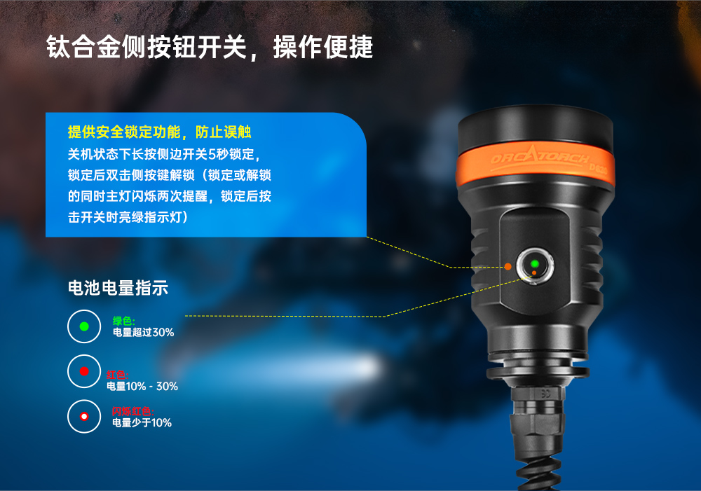 91抖阴下载OrcaTorch,D630 v2.0 技術潛水手電筒,水(shuǐ)下探險照明,水下搜索燈,沉(chén)船照明燈 91抖阴下载OrcaTorch,D630技術潛水手電筒,水(shuǐ)下探險照明,水下搜索燈,沉船照明燈